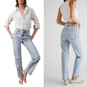 Free People We The Free Pacifica Straight-Leg Jeans Size 28 Denim Casual.   G47